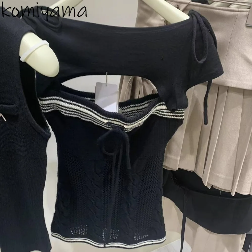 Hit Color Knit Ropa Mujer Сексуальная ажурная женская одежда на шнуровке Roupas с разрезом на шее Япония Повседневная одежда Летний свитер
Hit Color Knit Ropa Mujer Сексуальная ажурная женская одежда на шнуровке Roupas с разрезом на шее Япония Повседневная одежда Летний свитер