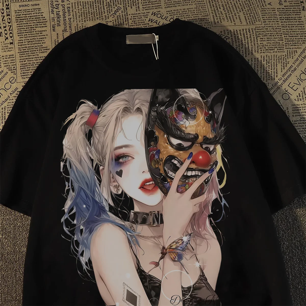 Motorcycle Trendy Clown Printed Pure Cotton Short-Sleeved Women's and Men's 2025 New Loose Sweet Cool Style High Street Summer
Motorcycle Trendy Clown Printed Pure Cotton Short-Sleeved Women's and Men's 2025 New Loose Sweet Cool Style High Street Summer