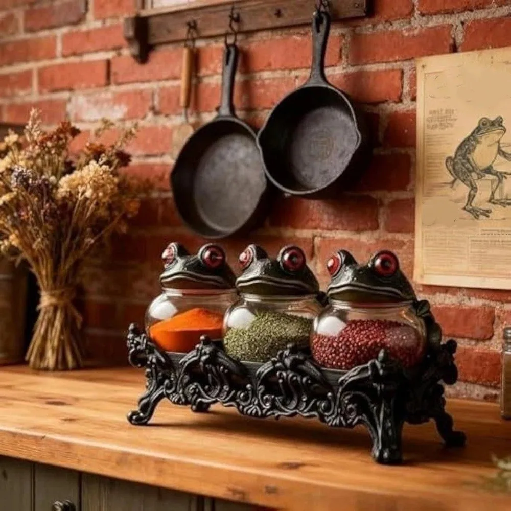 Dustproof Funny Frog Spice Jar Witchy Frog Transparent Food Seasoning Jar Tea Box Glass Small Condiment Container Salt
Dustproof Funny Frog Spice Jar Witchy Frog Transparent Food Seasoning Jar Tea Box Glass Small Condiment Container Salt