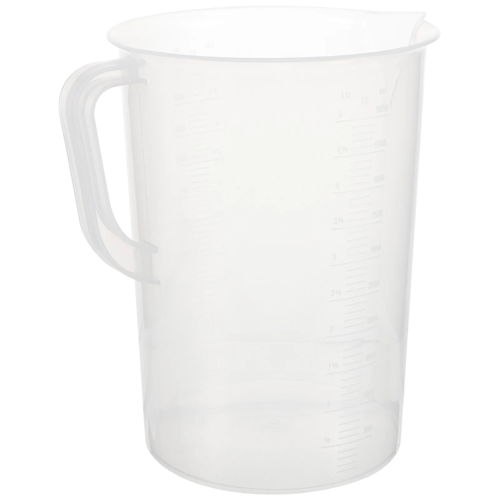5000ml Plastic Measuring Cup Large Capacity Graduated Scale Oil Dispenser Smooth Anti Scald Handle Easy Reading
5000ml Plastic Measuring Cup Large Capacity Graduated Scale Oil Dispenser Smooth Anti Scald Handle Easy Reading