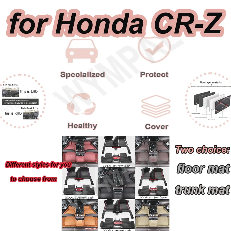 Роскошные автомобильные коврики для Honda CR-Z CRZ ZF1 ZF2 2010 ~ 2016, коврики для ног, роскошный кожаный ковер, детали интерьера
Роскошные автомобильные коврики для Honda CR-Z CRZ ZF1 ZF2 2010 ~ 2016, коврики для ног, роскошный кожаный ковер, детали интерьера