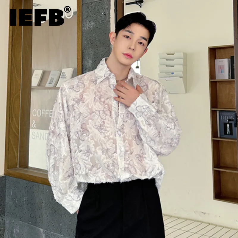 IEFB Male Shirt 2024 New Trendy Korean Style Personalized Embroidery Hollow Leisure Lapel Long Sleeve Loose Top 9C5789
IEFB Male Shirt 2024 New Trendy Korean Style Personalized Embroidery Hollow Leisure Lapel Long Sleeve Loose Top 9C5789
