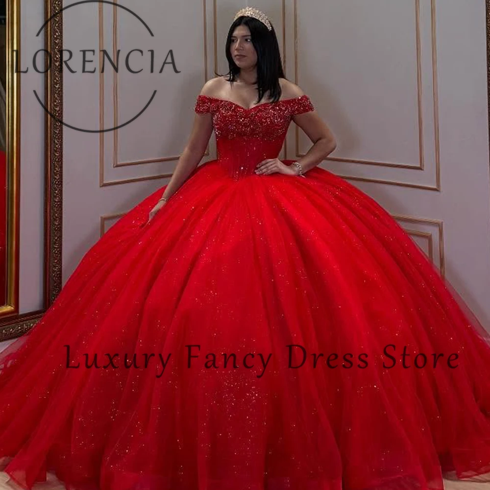 Elegant Shiny Quinceanera Dresses Off Shoulder Ball Gowns for Birthday Party Banquet Customized Sleeveless vestidos de 15 rosa
Elegant Shiny Quinceanera Dresses Off Shoulder Ball Gowns for Birthday Party Banquet Customized Sleeveless vestidos de 15 rosa