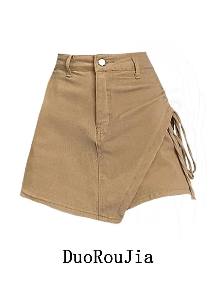 High Waist Side Drawstring Short Skirt Pants Women's Summer New plus Size Anti-Light Slimming Half Skirt A-Line Skirt
High Waist Side Drawstring Short Skirt Pants Women's Summer New plus Size Anti-Light Slimming Half Skirt A-Line Skirt