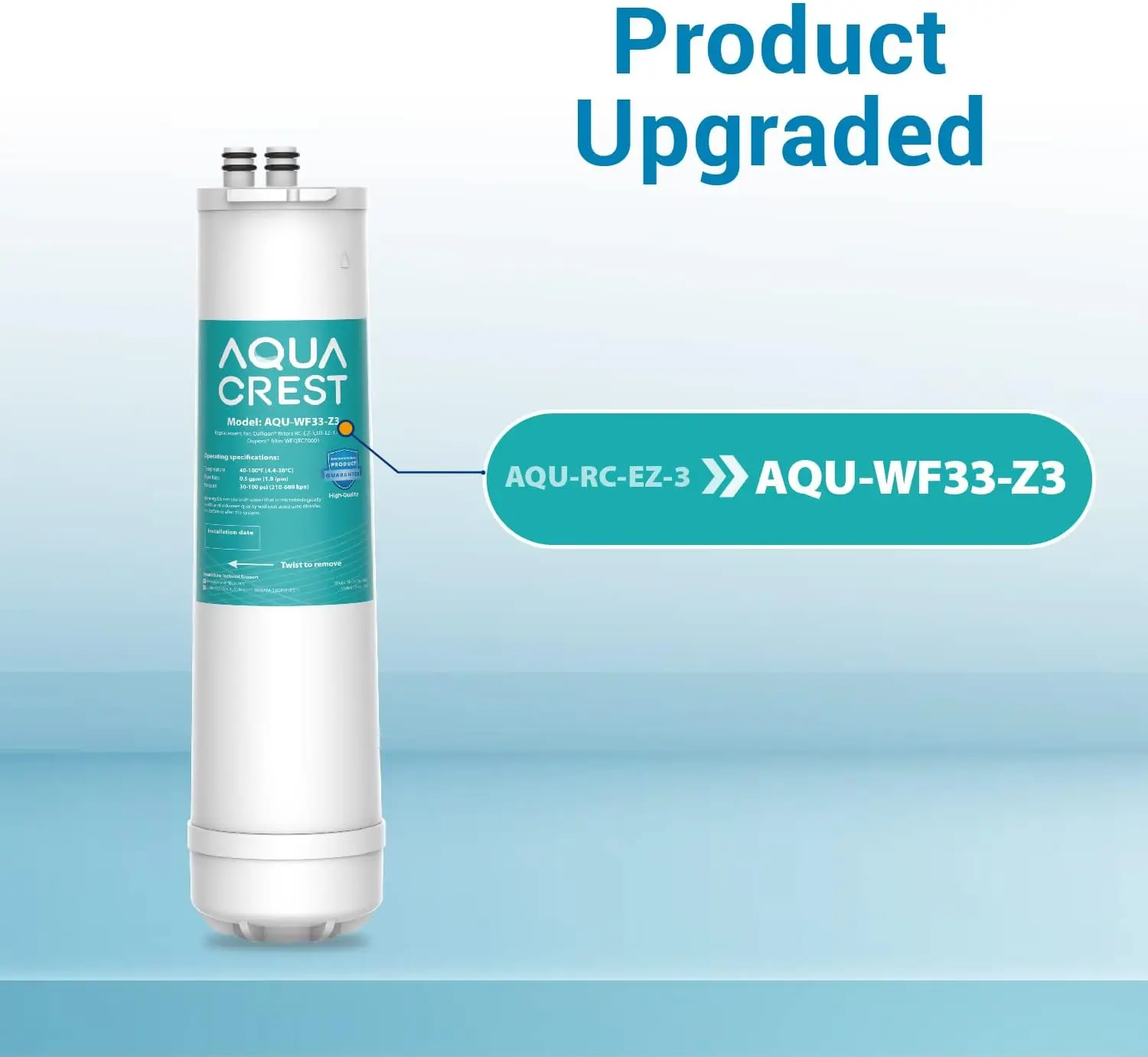 RC 3 EZ-Change Premium Under Sink Water Filter, Replacement for all Culligan EZ Change Water Filter Systems
RC 3 EZ-Change Premium Under Sink Water Filter, Replacement for all Culligan EZ Change Water Filter Systems