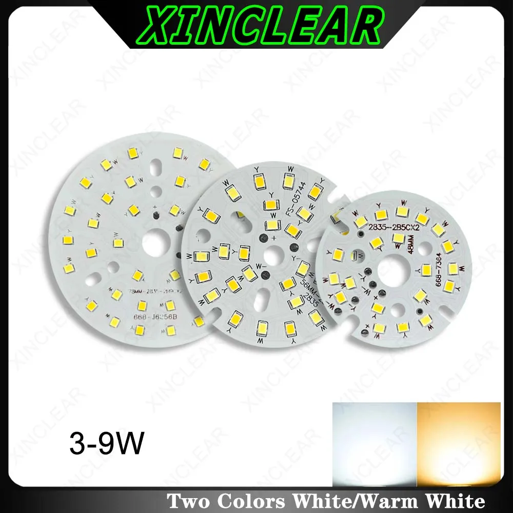 SMD2835 Two Colors Light Board 3W 5W 7W 9W Lamp Panel 40-78mm PCB With LED Light Source Board For DIY Downlight LED Bulb Light
SMD2835 Two Colors Light Board 3W 5W 7W 9W Lamp Panel 40-78mm PCB With LED Light Source Board For DIY Downlight LED Bulb Light