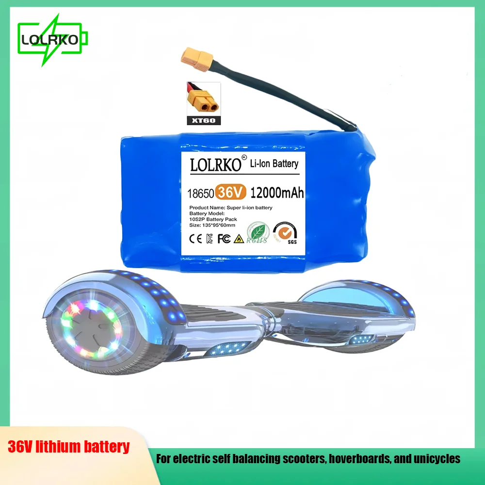 High-quality 36V 10000mAh 10S2P Rechargeable Lithium-ion Battery for Electric Self-balancing Scooter,HoverBoard and Unicycle
High-quality 36V 10000mAh 10S2P Rechargeable Lithium-ion Battery for Electric Self-balancing Scooter,HoverBoard and Unicycle