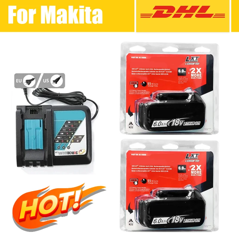 Original BL1860 Rechargeable Battery 18 V 6000mAh Lithium ion for Makita 18v Battery BL1840 BL1850 BL1830 BL1860B+ 4A Charger O
Original BL1860 Rechargeable Battery 18 V 6000mAh Lithium ion for Makita 18v Battery BL1840 BL1850 BL1830 BL1860B+ 4A Charger O