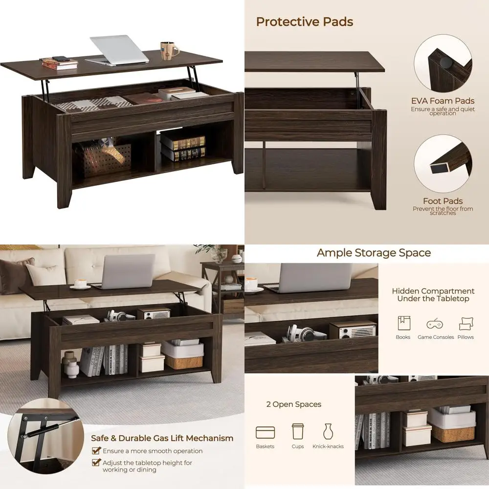 Illuminated Coffee Table with Storage and Separate Lower Shelf, Ideal for Dining or Living Spaces, 39.5 Length
Illuminated Coffee Table with Storage and Separate Lower Shelf, Ideal for Dining or Living Spaces, 39.5 Length