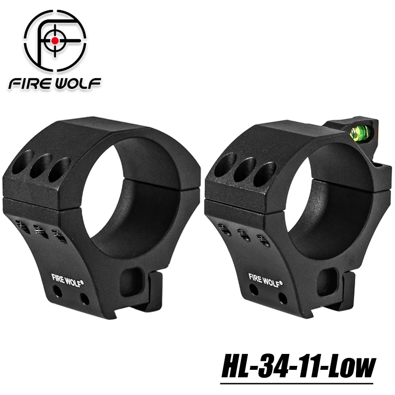 FIRE WOLF 2PCS 34mm Scope Rings with Built-in Bubble Level Low Profile 11mm Dovetail Rail Mount
FIRE WOLF 2PCS 34mm Scope Rings with Built-in Bubble Level Low Profile 11mm Dovetail Rail Mount