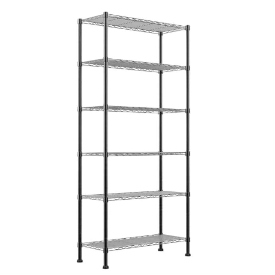 6-Wire Shelving Metal Storage Rack Adjustable Shelves Standing Storage Shelf Units for Laundry Bathroom Kitchen Pantry Closet B
6-Wire Shelving Metal Storage Rack Adjustable Shelves Standing Storage Shelf Units for Laundry Bathroom Kitchen Pantry Closet B