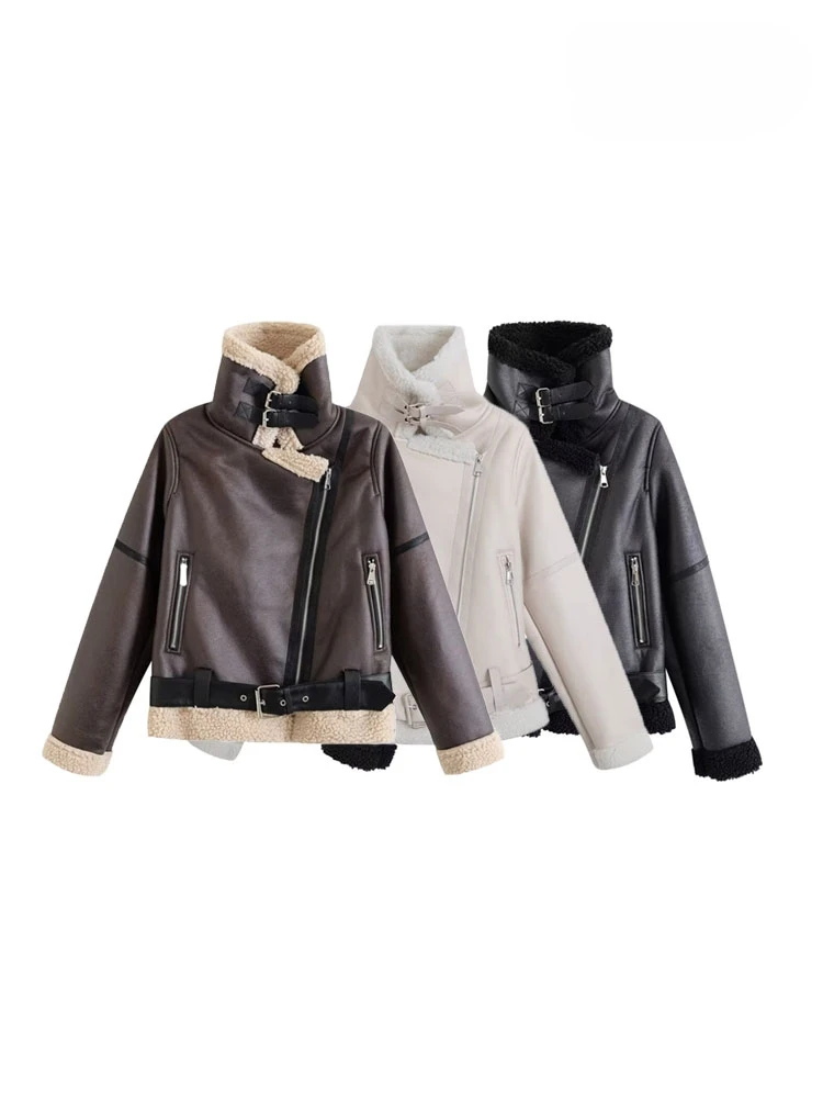 Women's Thick Warm Faux Suede Jacket with Belt, Long Sleeve, Front Zipper, Female Outerwear, Chic Tops, Winter Fashion
Women's Thick Warm Faux Suede Jacket with Belt, Long Sleeve, Front Zipper, Female Outerwear, Chic Tops, Winter Fashion