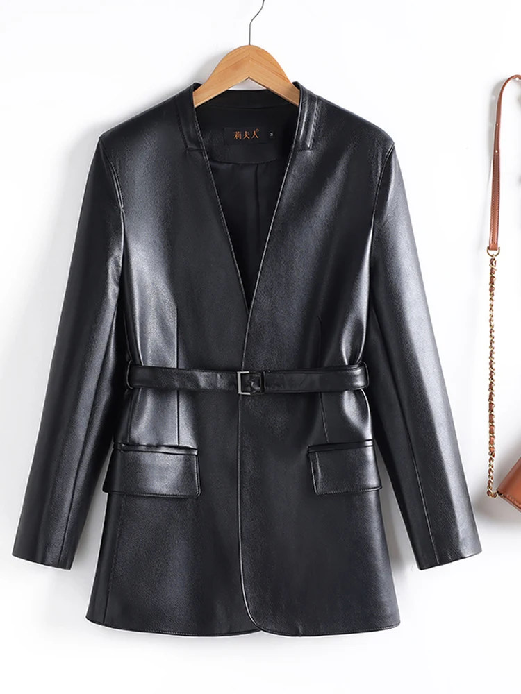 Spring Autumn New Style Haifeng Genuine Leather Jacket Women's Sheepskin Long Coat Slim Fit Medium Length Windbreaker
Spring Autumn New Style Haifeng Genuine Leather Jacket Women's Sheepskin Long Coat Slim Fit Medium Length Windbreaker