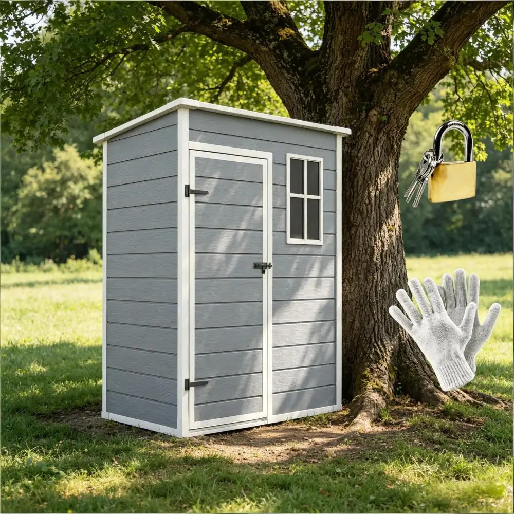 Ye Garden Shed, 5'x3' Outdoor Storage Shed with Lock, Window, Vent, Utility Tool Shed
Ye Garden Shed, 5'x3' Outdoor Storage Shed with Lock, Window, Vent, Utility Tool Shed