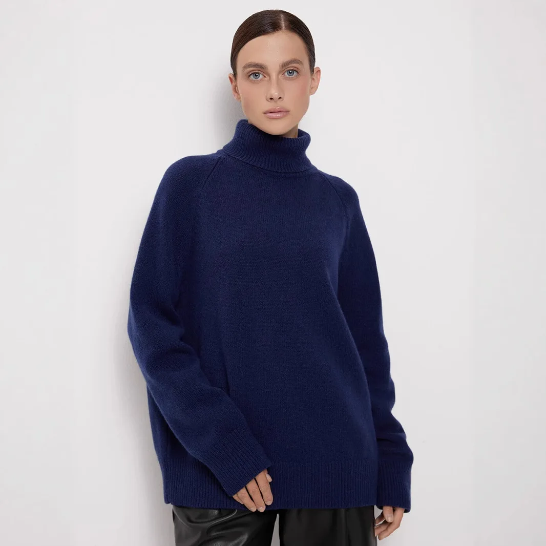 Casual Turtleneck Sweater Europe America 2025 Autumn and Winter Clothes Women New Loose Solid Pullover Knitted Sweater Women
Casual Turtleneck Sweater Europe America 2025 Autumn and Winter Clothes Women New Loose Solid Pullover Knitted Sweater Women