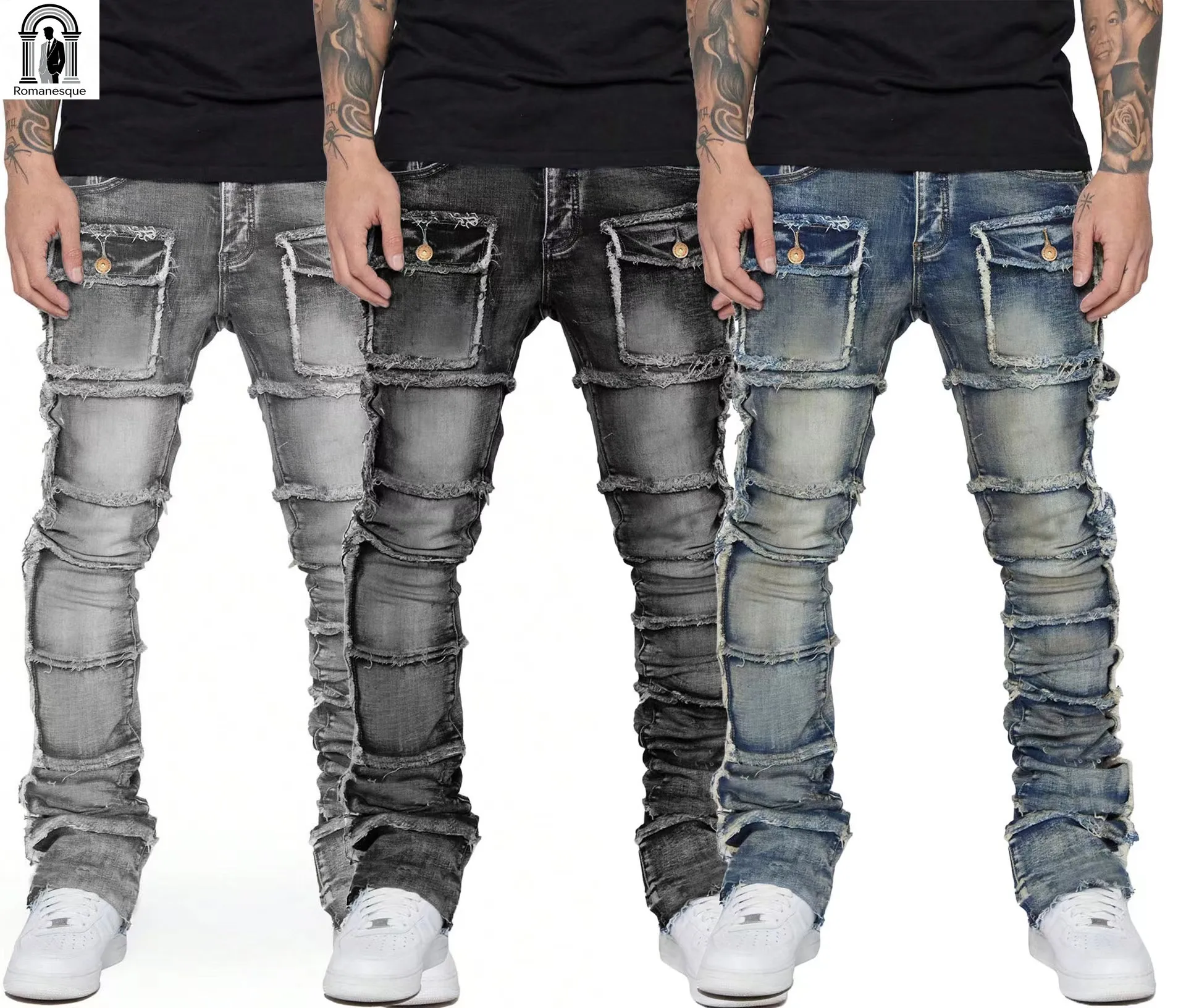 2025 New Men Ripped Stacked Jeans Distressed Slim Fit Skinny Straight Leg Jeans Fashion Hip Hop Denim Pants Casual Streetwear
2025 New Men Ripped Stacked Jeans Distressed Slim Fit Skinny Straight Leg Jeans Fashion Hip Hop Denim Pants Casual Streetwear