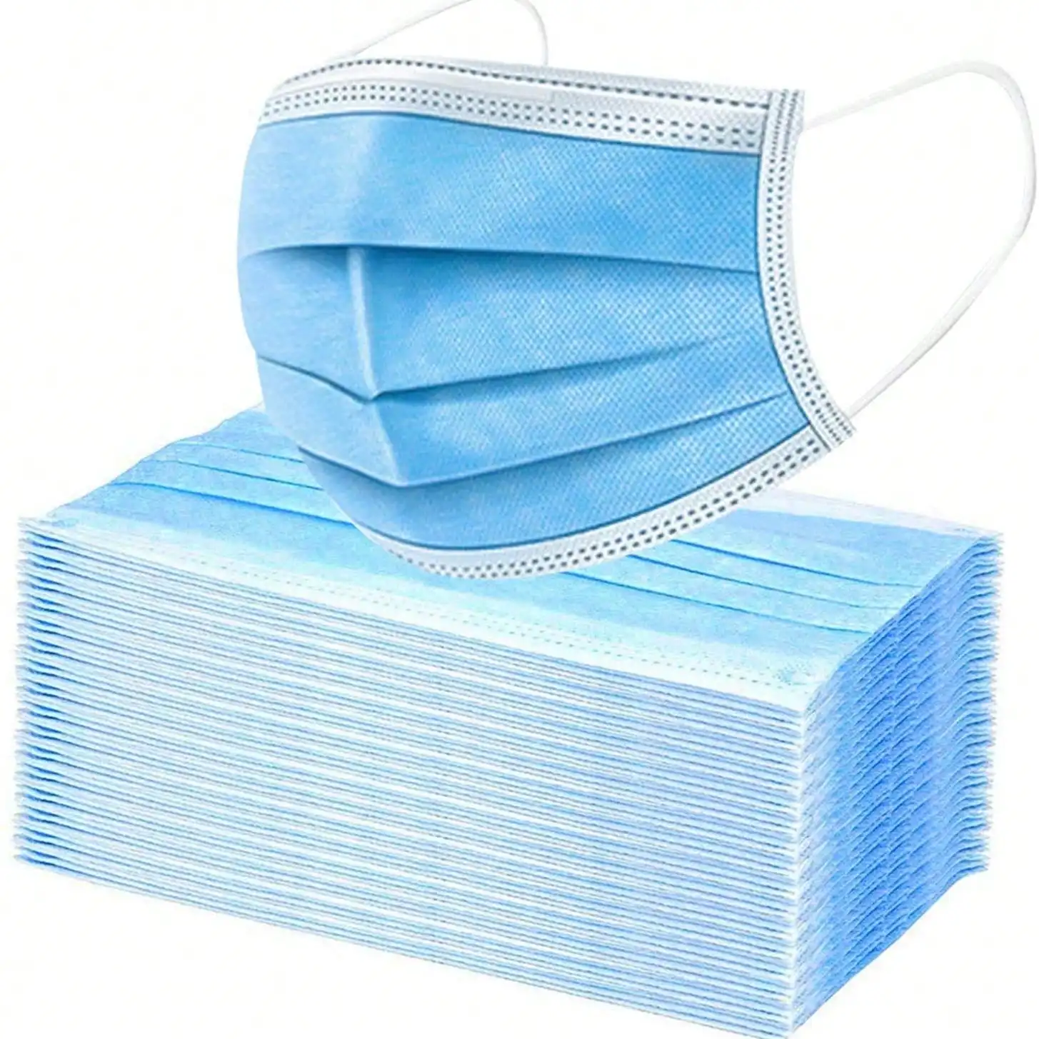50pcs,200pcs,600pc Single Use Disposable Blue Face Mask, Soft On Skin, 3-Ply Masks Facial Cover With Elastic Earloops Great For
50pcs,200pcs,600pc Single Use Disposable Blue Face Mask, Soft On Skin, 3-Ply Masks Facial Cover With Elastic Earloops Great For