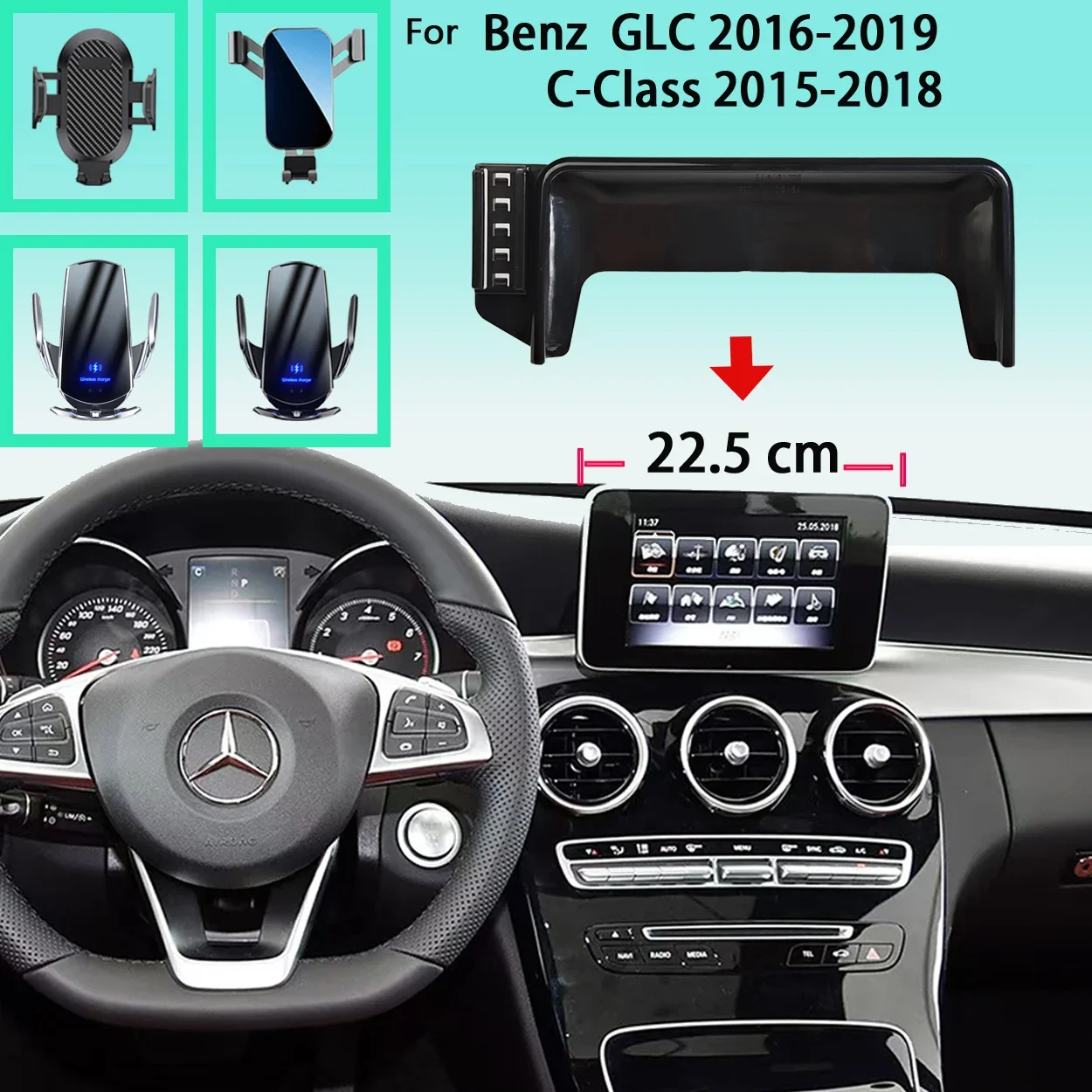 Car Phone Holder For Mercedes-Benz GLC 2016 2017 2018 2019 7-inch Screen Mobile Phone Support Car Charging Accessorie
Car Phone Holder For Mercedes-Benz GLC 2016 2017 2018 2019 7-inch Screen Mobile Phone Support Car Charging Accessorie