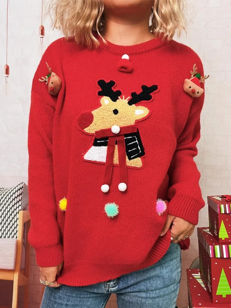 Рождественский красный свитер, женский модный простой зимний пуловер, джемпер, высокоэластичный вязаный осенний базовый повседневный пуловер, топы
Рождественский красный свитер, женский модный простой зимний пуловер, джемпер, высокоэластичный вязаный осенний базовый повседневный пуловер, топы