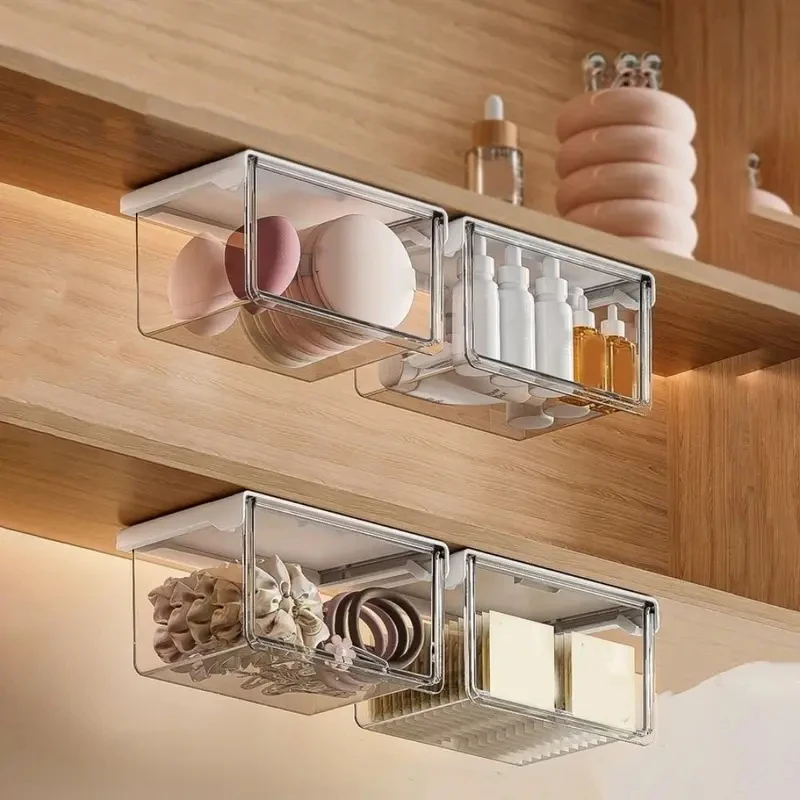 Plastic Drawer Style Storage Box Self Adhesive Large Capacity Makeup Storage Container Transparent Space Saving
Plastic Drawer Style Storage Box Self Adhesive Large Capacity Makeup Storage Container Transparent Space Saving