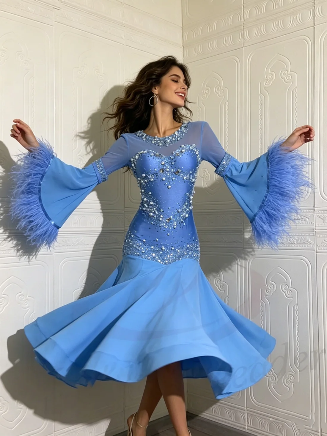 Latin Dance AB Stone Female Adult Children High end Customized Big Pearl Modern Dress Tango Samba Team Performance Dress
Latin Dance AB Stone Female Adult Children High end Customized Big Pearl Modern Dress Tango Samba Team Performance Dress