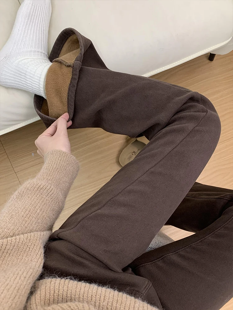 Ce Brown Fce Lined Thi High Waist Slimming Small Size Hoof Jeans Women's Autumn Winter New Sle Bell Bot
Ce Brown Fce Lined Thi High Waist Slimming Small Size Hoof Jeans Women's Autumn Winter New Sle Bell Bot