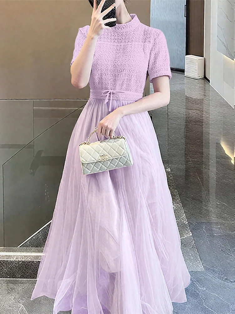 ZANZEA 2025 Elegant Party Vestidos For Women Short Sleeve Stand Collar Holiday Long Dresses Mesh Patchwork Bow Lace Maxi Robe
ZANZEA 2025 Elegant Party Vestidos For Women Short Sleeve Stand Collar Holiday Long Dresses Mesh Patchwork Bow Lace Maxi Robe