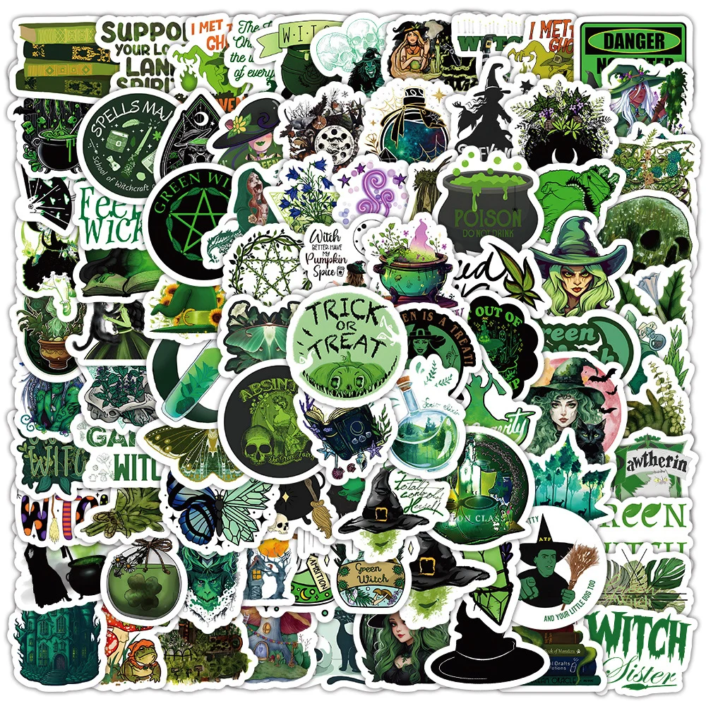 10/30/50/100pcs Cool Gothic Green Magic Witch Graffiti Stickers Decals Notebook Laptop Phone Car Decoration Waterproof Sticker
10/30/50/100pcs Cool Gothic Green Magic Witch Graffiti Stickers Decals Notebook Laptop Phone Car Decoration Waterproof Sticker