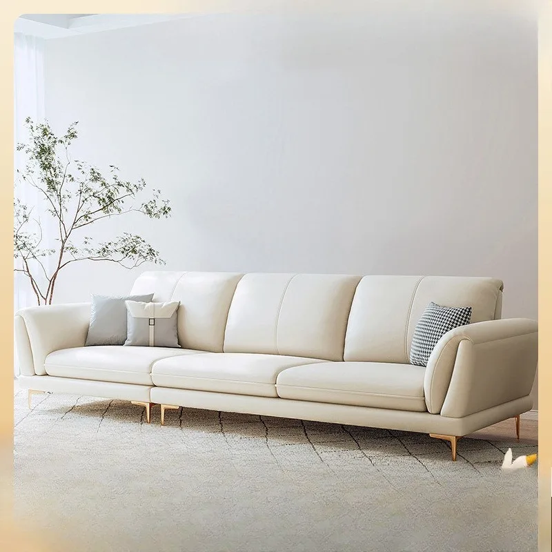 Nordic simple and modern, light luxury Internet celebrity cream style, small living room, three-person white leather sofa
Nordic simple and modern, light luxury Internet celebrity cream style, small living room, three-person white leather sofa