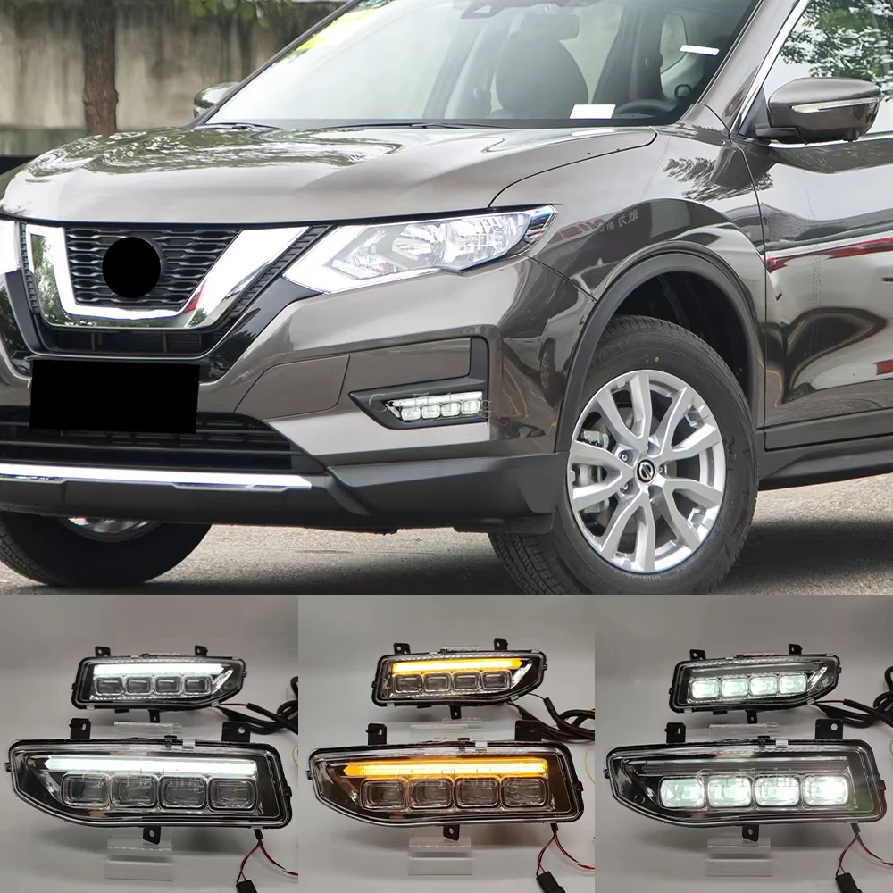 LED DRL Daytime Running Lights fog lamp cover For Nissan Rogue X-Trail Xtrail X trail 2017 2018 2019 2020 Daylight turn signal
LED DRL Daytime Running Lights fog lamp cover For Nissan Rogue X-Trail Xtrail X trail 2017 2018 2019 2020 Daylight turn signal