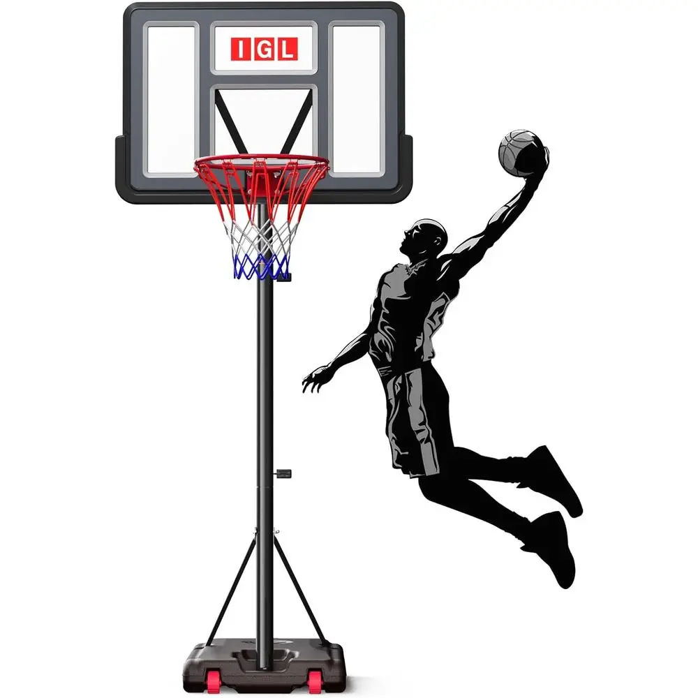Portable Adjustable Height Outdoor Basketball Hoop for Kids, 4-8.5ft, 33 Shatterproof Backboard, Removable Base & Anchor, Ideal
Portable Adjustable Height Outdoor Basketball Hoop for Kids, 4-8.5ft, 33 Shatterproof Backboard, Removable Base & Anchor, Ideal