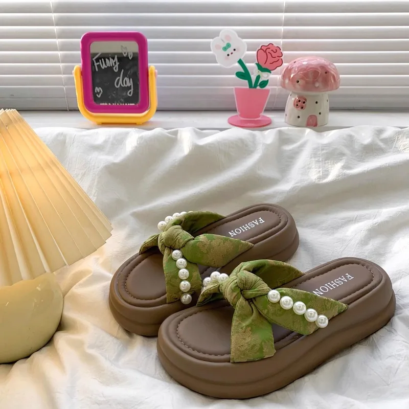 Женская обувь, мода 2024, женские тапочки с открытым носком, летние повседневные удобные тапочки на платформе с бусинами и принтом, Zapatos
Женская обувь, мода 2024, женские тапочки с открытым носком, летние повседневные удобные тапочки на платформе с бусинами и принтом, Zapatos