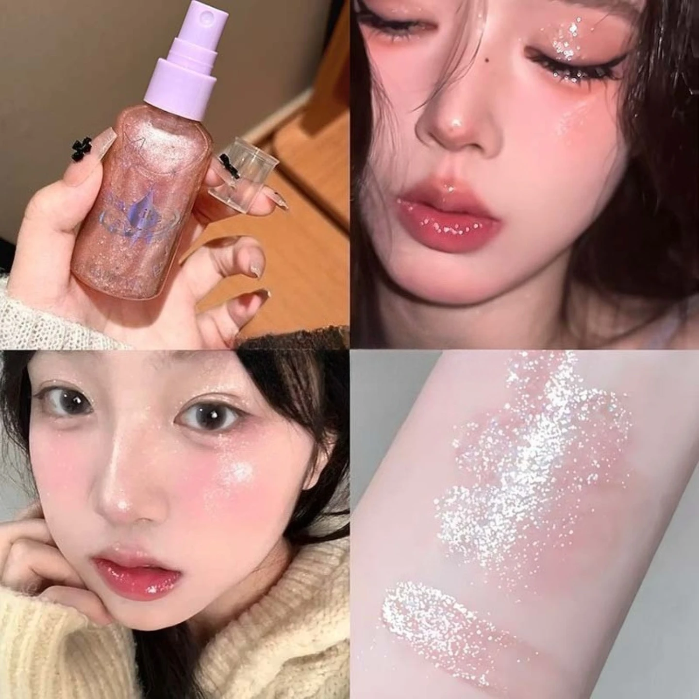 Broken diamond fine glitter body spray water light modification makeup enhancement temperament beauty spray Makeup
Broken diamond fine glitter body spray water light modification makeup enhancement temperament beauty spray Makeup