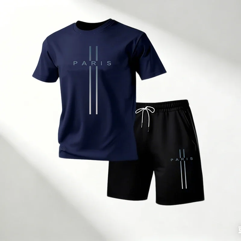 New Men Summer Sport Short Sleeved Shirts Shorts Set Round Neck 2 Piece Training&Exercise Sets Weightlifting Fitness Outfit 2026
New Men Summer Sport Short Sleeved Shirts Shorts Set Round Neck 2 Piece Training&Exercise Sets Weightlifting Fitness Outfit 2026