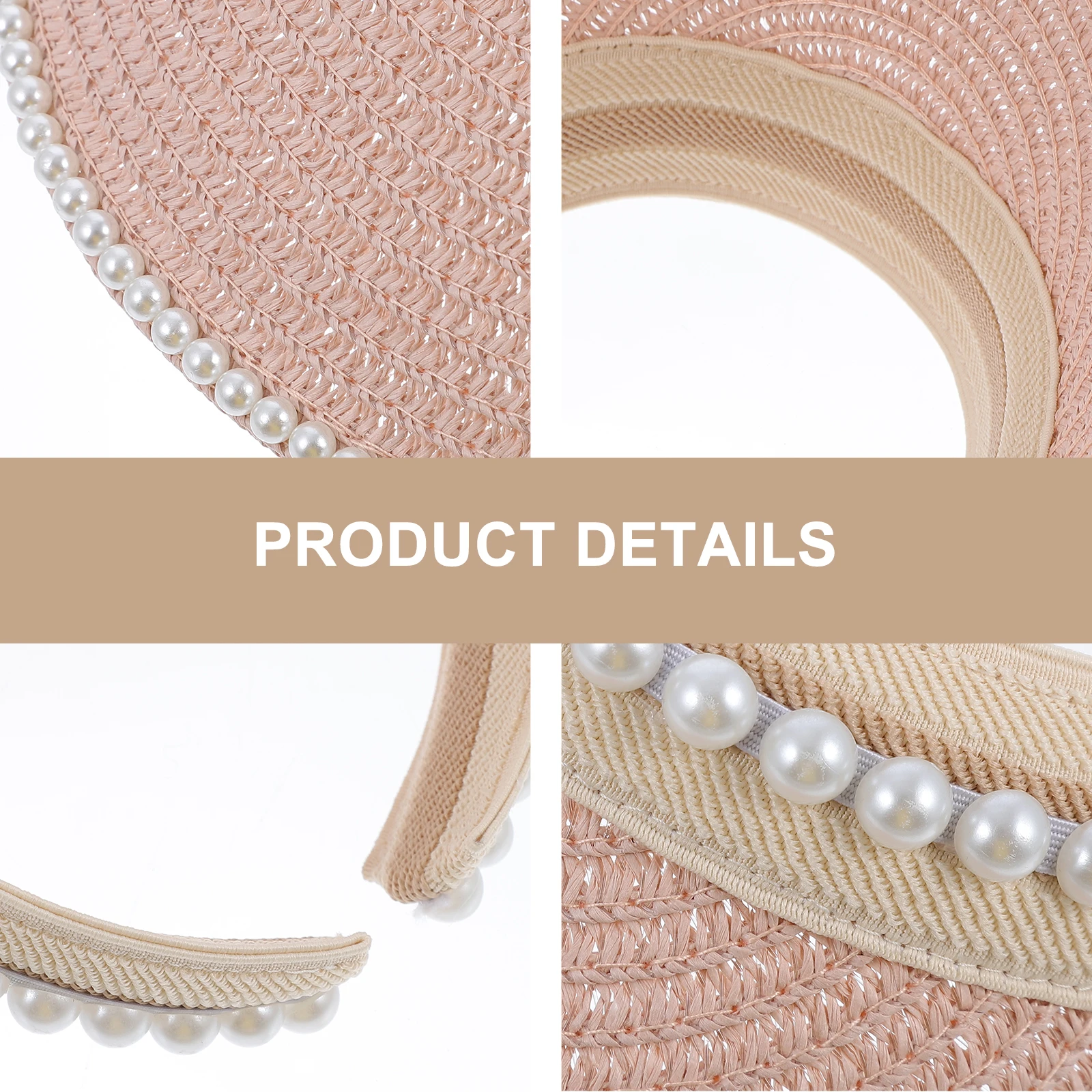 1pcs Sun Visor Straw Pearl Hats Hollow Top Caps Sports Beach Wide Brim Sun Hat Summer Fashion Women Spring Autumn Daily Wear
1pcs Sun Visor Straw Pearl Hats Hollow Top Caps Sports Beach Wide Brim Sun Hat Summer Fashion Women Spring Autumn Daily Wear