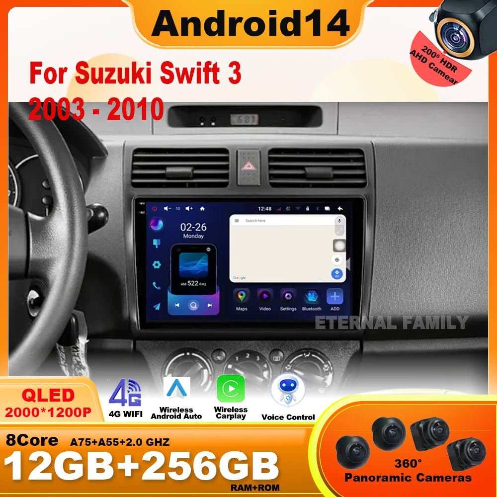 Автомобильный радиоприемник Android 14 для Suzuki Swift 2003-2006 2007 2008 2009 2010 Мультимедийный плеер Стерео Carplay АВТО головное устройство WIFI 4G BT
Автомобильный радиоприемник Android 14 для Suzuki Swift 2003-2006 2007 2008 2009 2010 Мультимедийный плеер Стерео Carplay АВТО головное устройство WIFI 4G BT