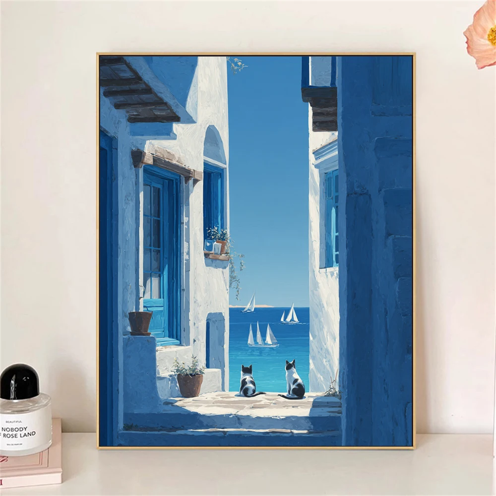 Paint by Numbers For Adult Kit Blue And White House DIY Dropshipping acrylic Oil Painting Canvas by Number Home Decor
Paint by Numbers For Adult Kit Blue And White House DIY Dropshipping acrylic Oil Painting Canvas by Number Home Decor