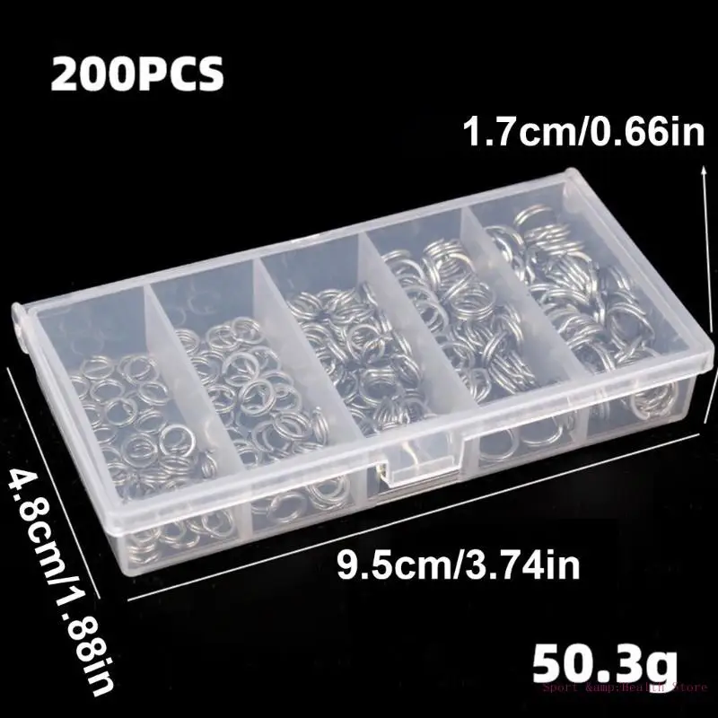 201Pcs Fishing Split Rings with Fishing Plier 5 Size Stainless Steel Double Lure Connectors Fish Hook Remover
201Pcs Fishing Split Rings with Fishing Plier 5 Size Stainless Steel Double Lure Connectors Fish Hook Remover