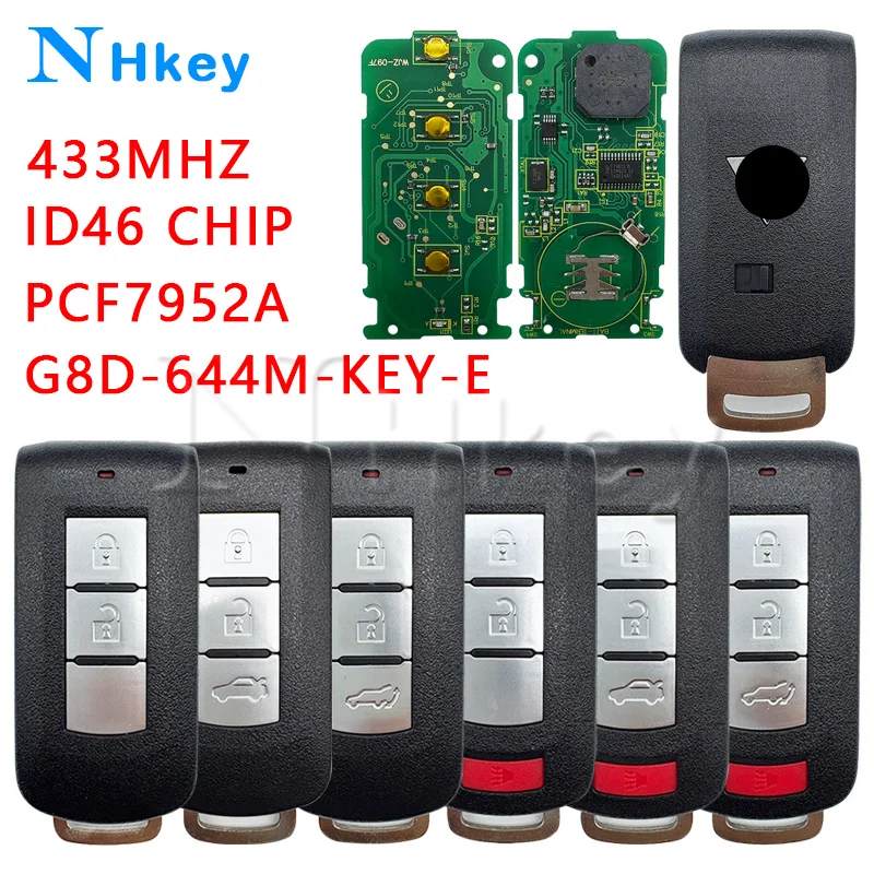 Ключ NH FCCID: G8D-644M-KEY-E 433 МГц ID46 чип PCF7952A для Mitsubishi Lancer Outlander 2008-2016 удаленный ключ
Ключ NH FCCID: G8D-644M-KEY-E 433 МГц ID46 чип PCF7952A для Mitsubishi Lancer Outlander 2008-2016 удаленный ключ
