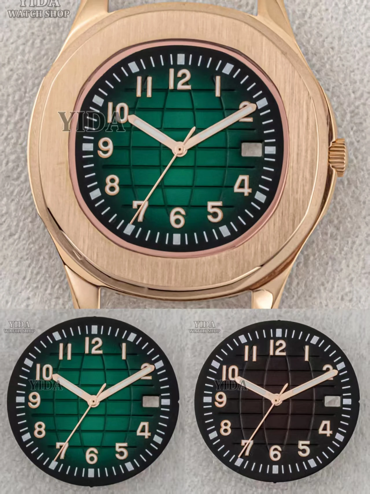 Rose Gold Case 42mm NH35 WatchCase 32mm Dial Green Lumiinous Hands Sapphire Glass Waterproof For AQUANAUT Nautilus NH36 Movement
Rose Gold Case 42mm NH35 WatchCase 32mm Dial Green Lumiinous Hands Sapphire Glass Waterproof For AQUANAUT Nautilus NH36 Movement