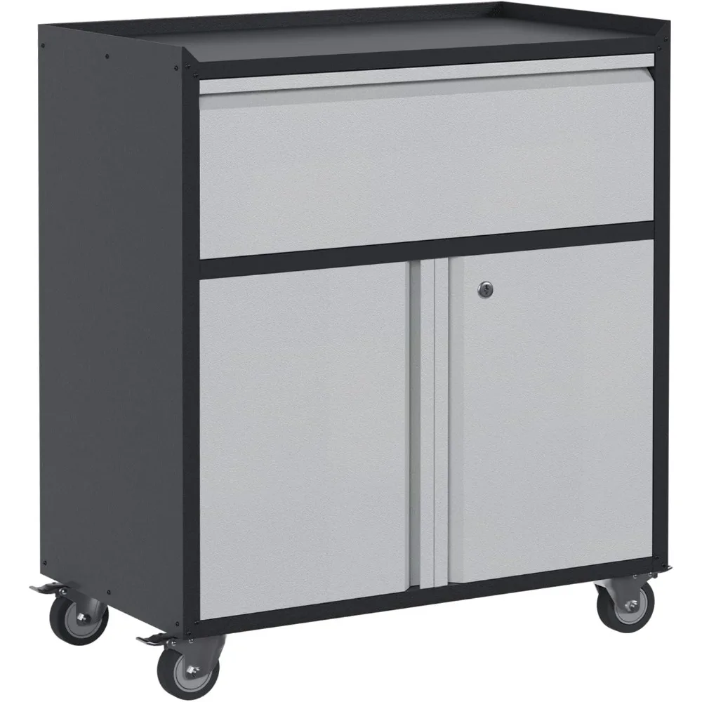 Steel Wheeled Lockable Tool Box Supply Cabinet Organizer with Drawer, Adjustable Storage Shelves for Home, Office, and Garage
Steel Wheeled Lockable Tool Box Supply Cabinet Organizer with Drawer, Adjustable Storage Shelves for Home, Office, and Garage