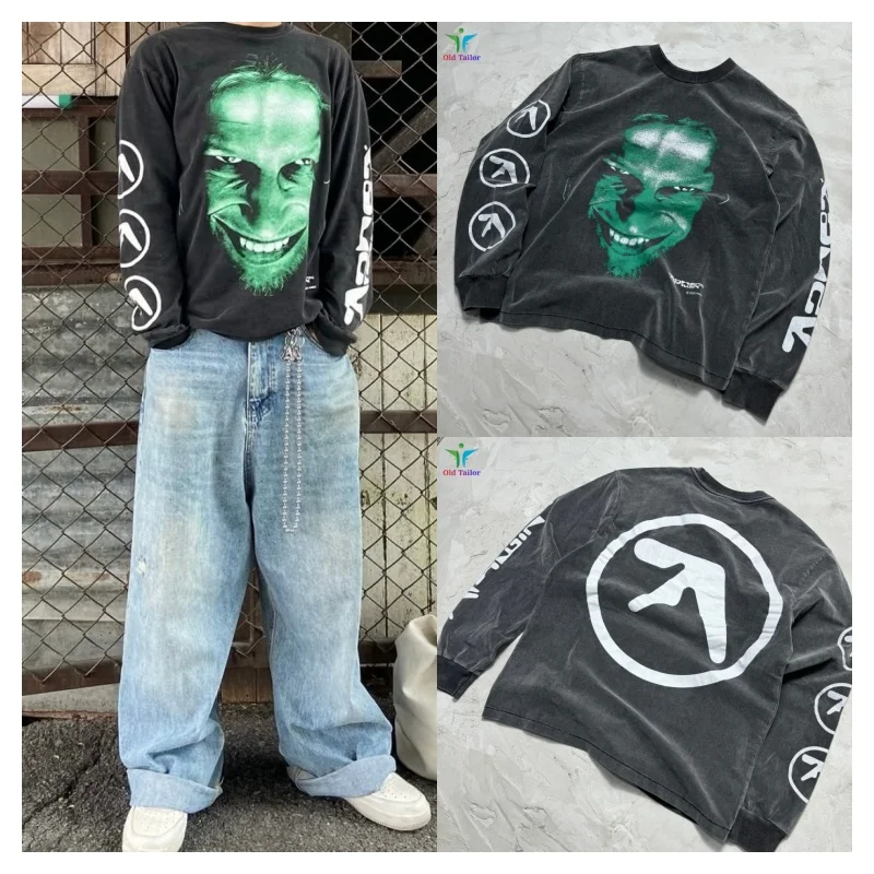 SAINT High Street футболка в стиле хип-хоп осенняя свободная повседневная модная стираная мужская женская осенняя футболка с длинным рукавом топы
SAINT High Street футболка в стиле хип-хоп осенняя свободная повседневная модная стираная мужская женская осенняя футболка с длинным рукавом топы