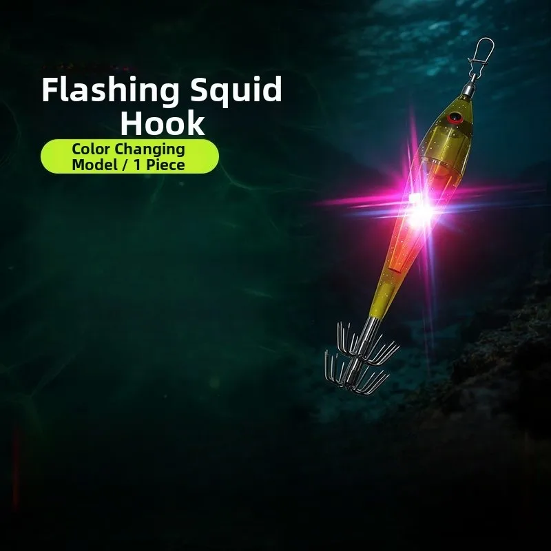Squid Jig Lure with Illuminated Body and Dual Umbrella Hook Setup for Effective For Octopus and Cuttlefish Capture
Squid Jig Lure with Illuminated Body and Dual Umbrella Hook Setup for Effective For Octopus and Cuttlefish Capture