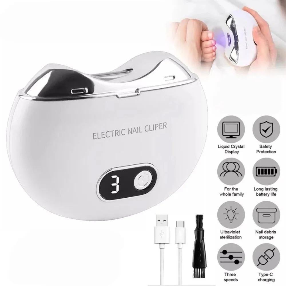 Low Noise Electric Nail Clippers 3 Speeds UV Light Automatic Nails Trimmer Anti-splash Manicure Care Tool Electric Nail Polisher
Low Noise Electric Nail Clippers 3 Speeds UV Light Automatic Nails Trimmer Anti-splash Manicure Care Tool Electric Nail Polisher