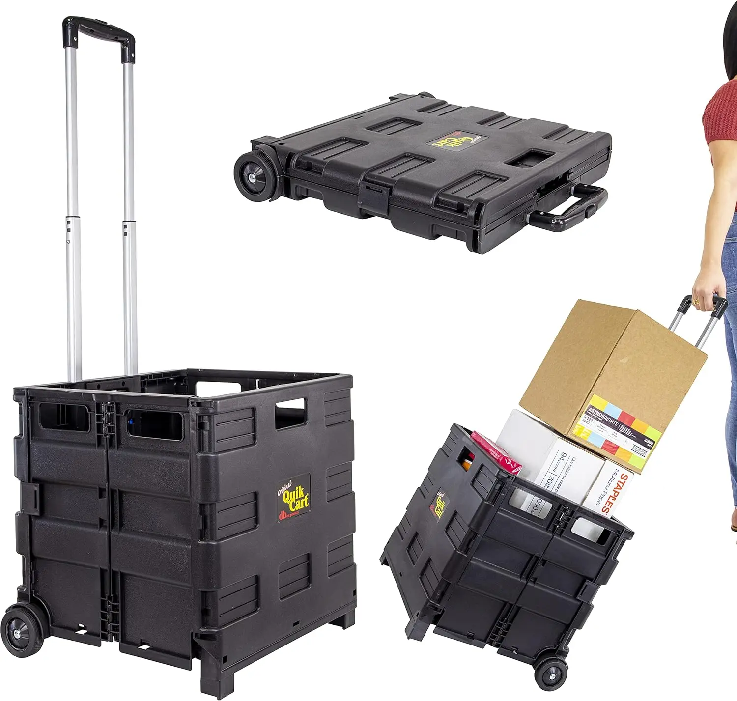 Складная ручная тележка с выдвижной ручкой, сверхмощная тележка на колесиках для путешествий и хранения, черная
Складная ручная тележка с выдвижной ручкой, сверхмощная тележка на колесиках для путешествий и хранения, черная