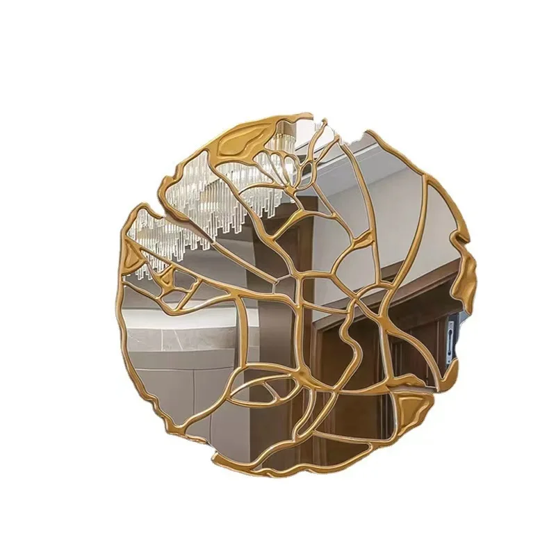 Gold light luxury wood carving mirror, decorative hanging mirror, enigma mirror wall hanging
Gold light luxury wood carving mirror, decorative hanging mirror, enigma mirror wall hanging