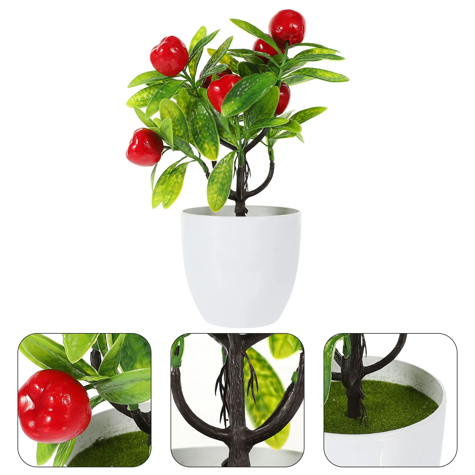 1 Tall Fake Fruit Tree Bonsai Artificial Green Plants Decoration Mini Faux Indoor Red Bride Exquisite Workmanship Easy 
1 Tall Fake Fruit Tree Bonsai Artificial Green Plants Decoration Mini Faux Indoor Red Bride Exquisite Workmanship Easy