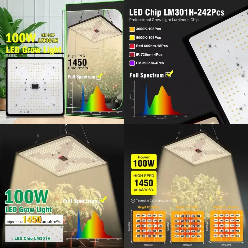 Cross-border spot supply CE/ROHS/ERP certification LM301H lamp beads 100W plant lamp
Cross-border spot supply CE/ROHS/ERP certification LM301H lamp beads 100W plant lamp