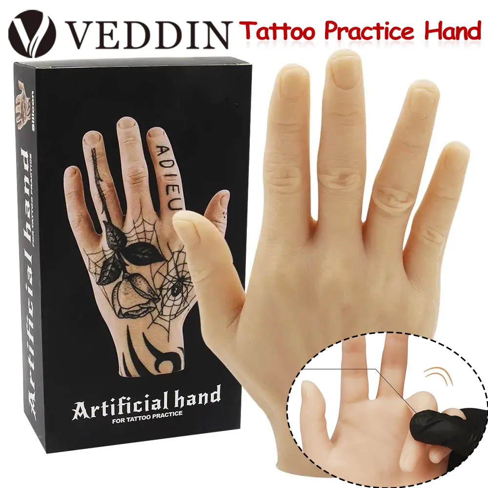 3D Silicone Tattoo Practice Hand Skin Premium Tattoo Fake Hand Dummy Soft Fake Left Right Hand Training Skins Tattoo Accessories
3D Silicone Tattoo Practice Hand Skin Premium Tattoo Fake Hand Dummy Soft Fake Left Right Hand Training Skins Tattoo Accessories