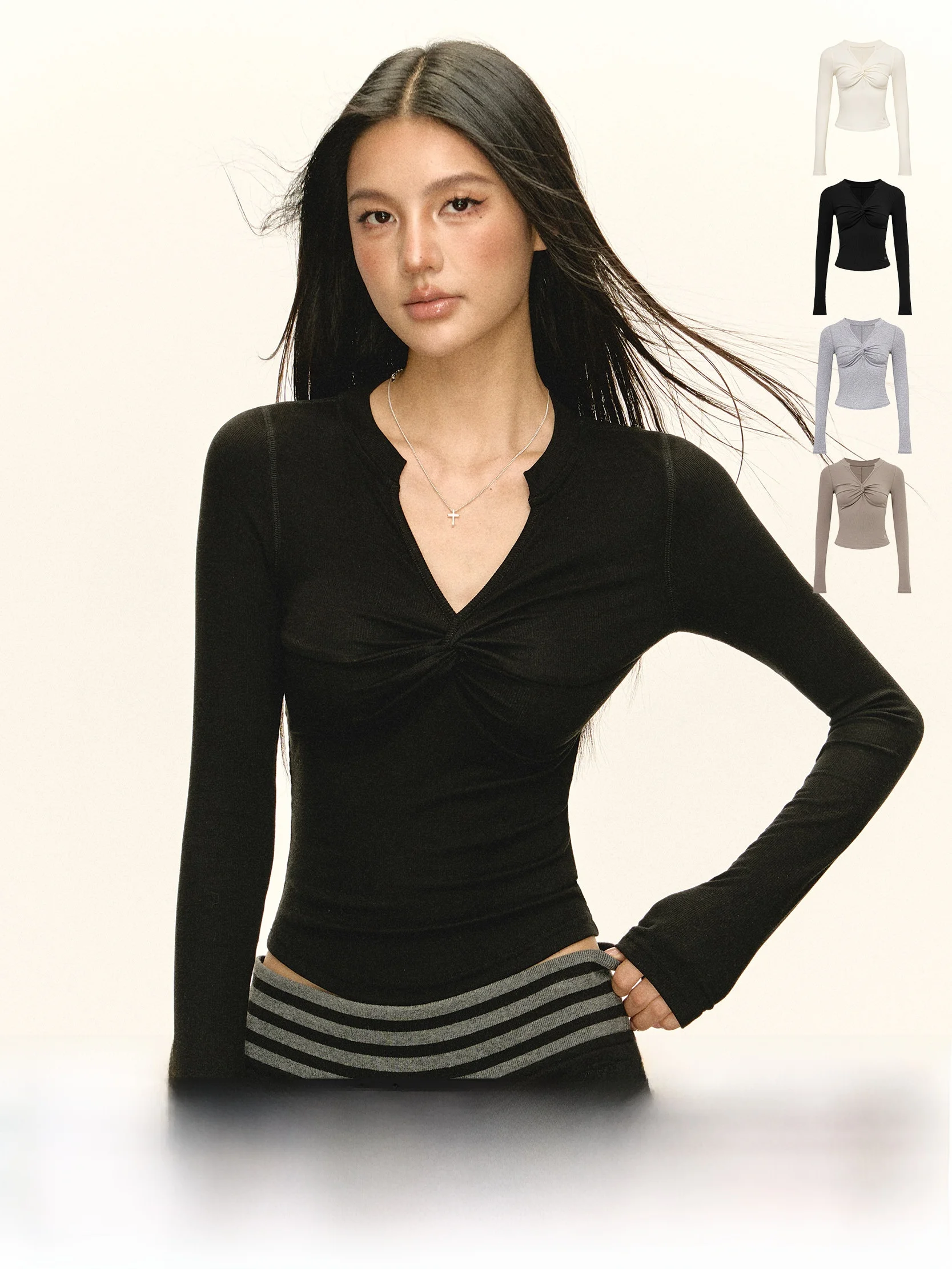 Ariseism American Retro Long Sve T-irt Women's Slim Fit Hot Girl Street Sle Pure Color Summer Faion Ladies Top
Ariseism American Retro Long Sve T-irt Women's Slim Fit Hot Girl Street Sle Pure Color Summer Faion Ladies Top